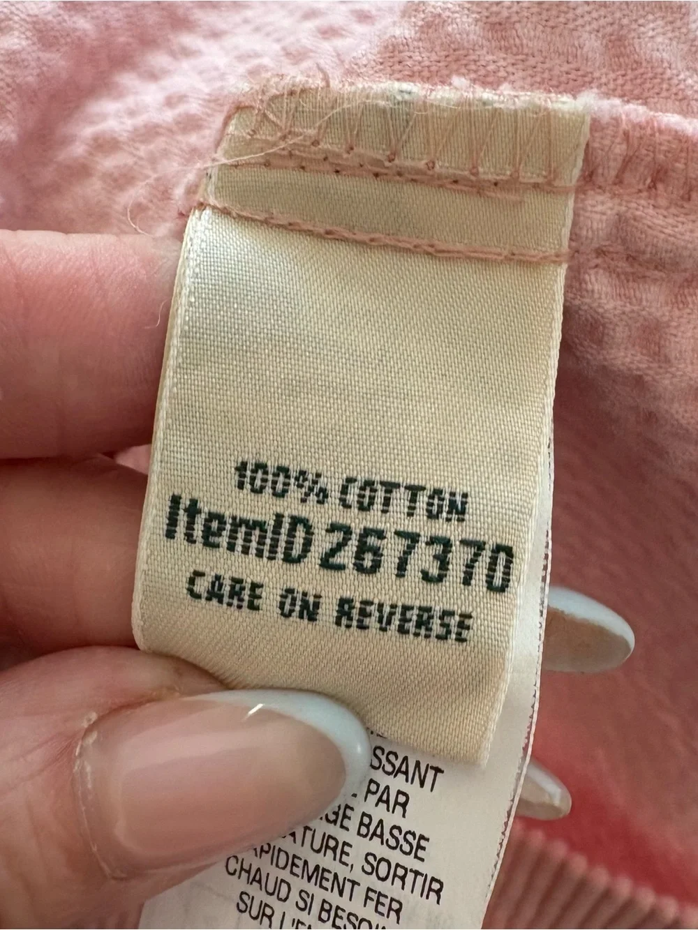 L.L. Bean Women’s Pink Corduroy Cotton Button-Up Shacket